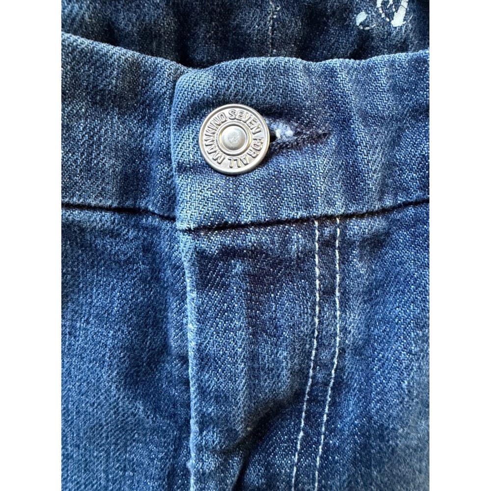 7‎ For All Mankind Flare Jeans Womens 28 Medium Wash Stretch Denim Y2K Bootcut - Picture 2 of 10